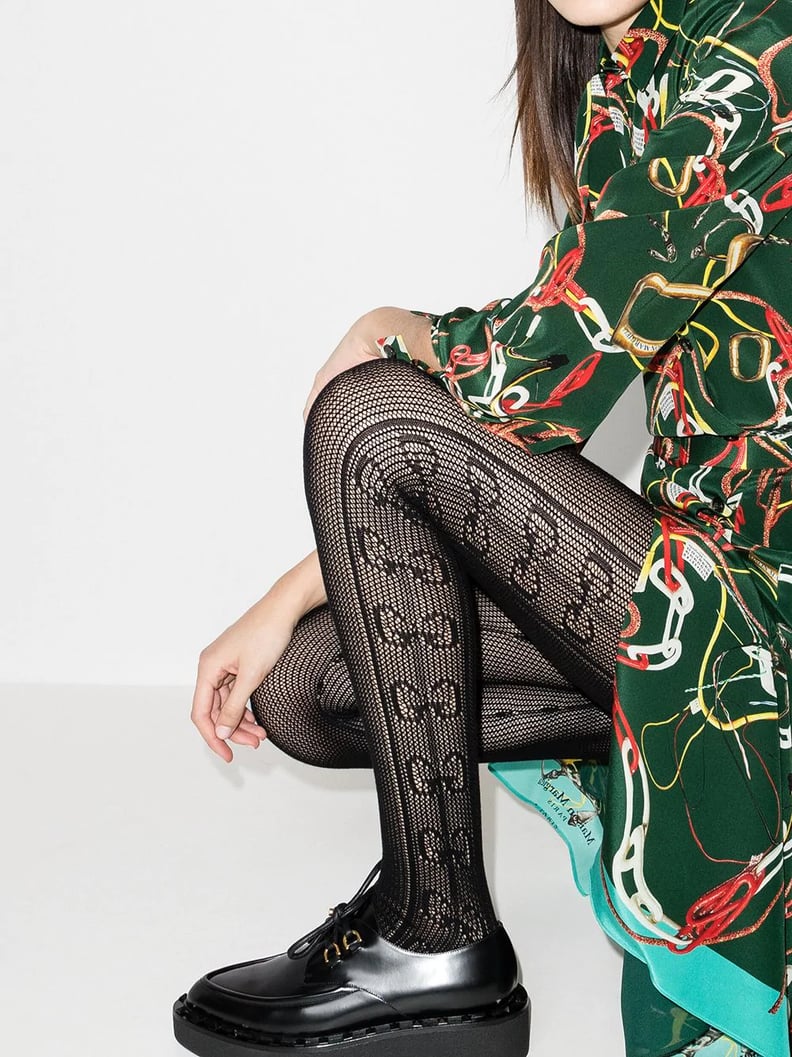Gucci GG Patterned Sheer Tights in Black