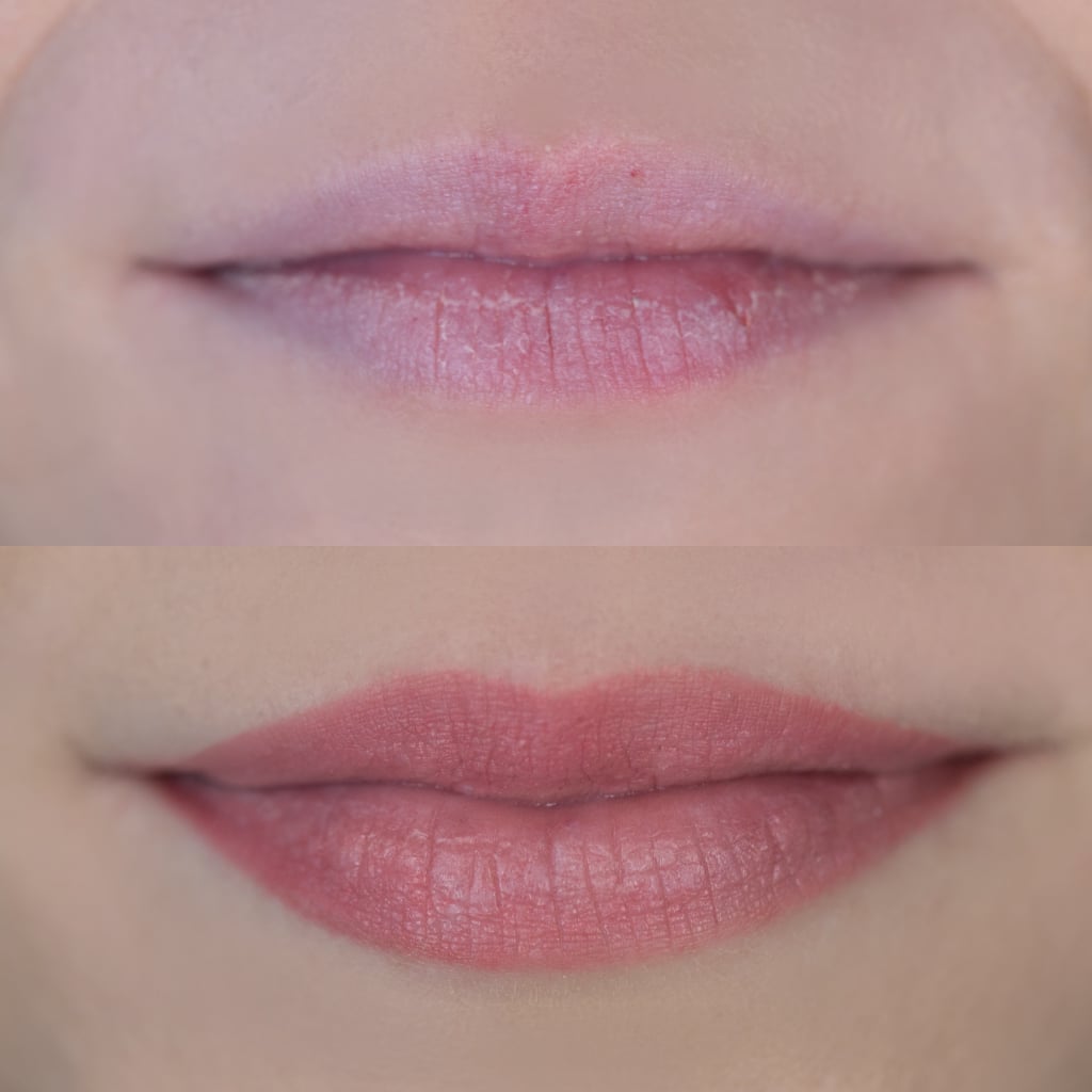 Before and 30 Days After My Lip Blushing Tattoo