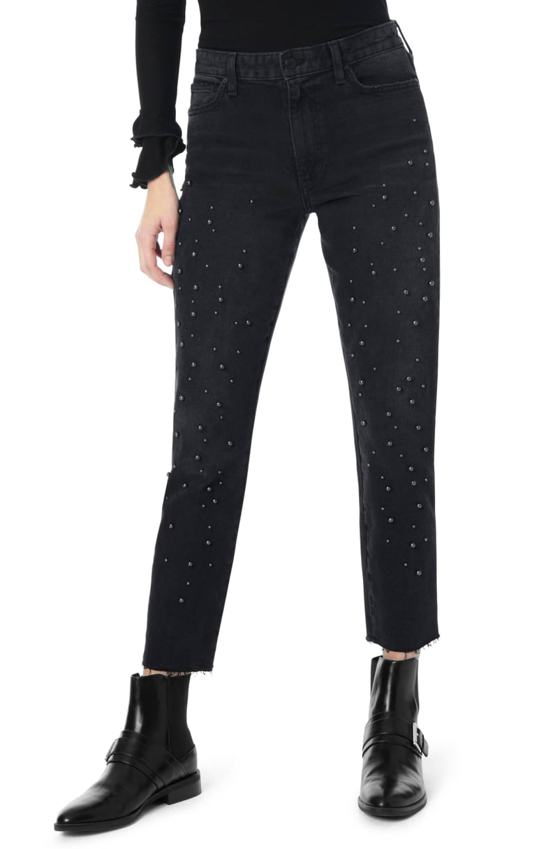 Joe's The Smith Imitation Pearl Embellished Ankle Boyfriend Jeans