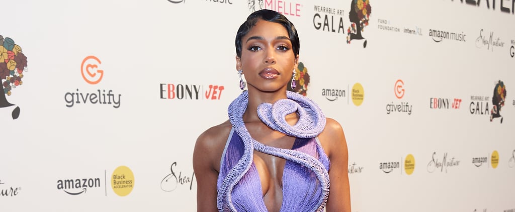 Lori Harvey's Bold Gown Features a Waist-High Slit and a Front Cutout