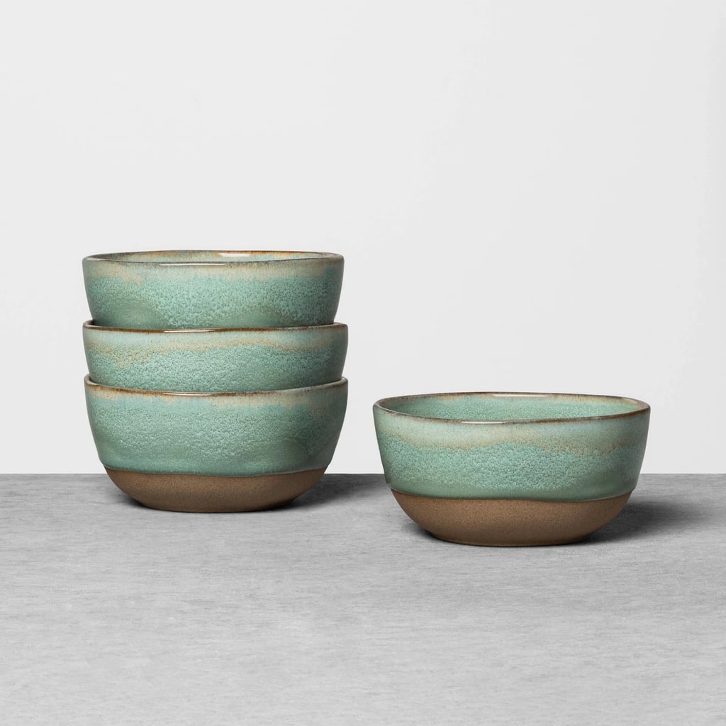 4pk Stoneware Reactive Exposed Clay Rim Mini Bowl