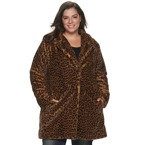 Sebby Collection Plus Size Heavyweight Faux-Fur Coat