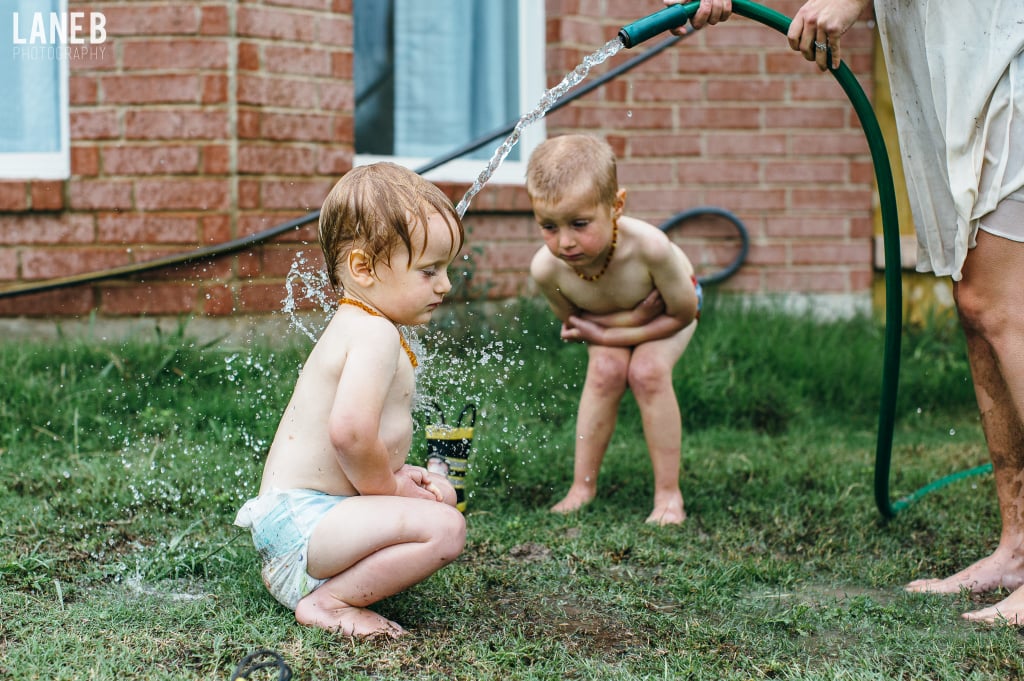 Mud Fight Maternity Shoot