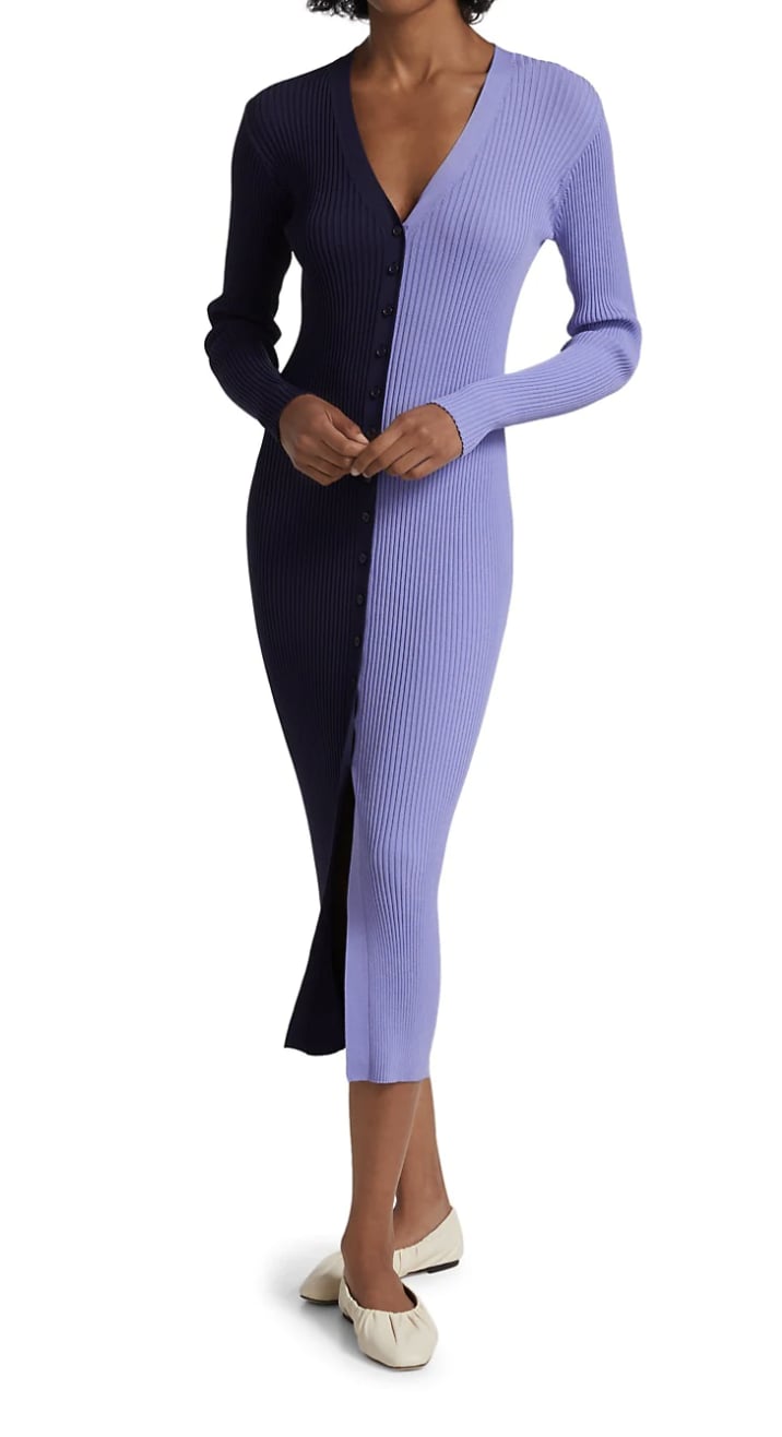 Staud Shoko Colorblock Sweater Dress 