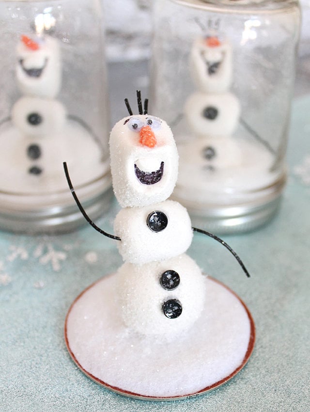 Olaf Mason Jar Snow Globes