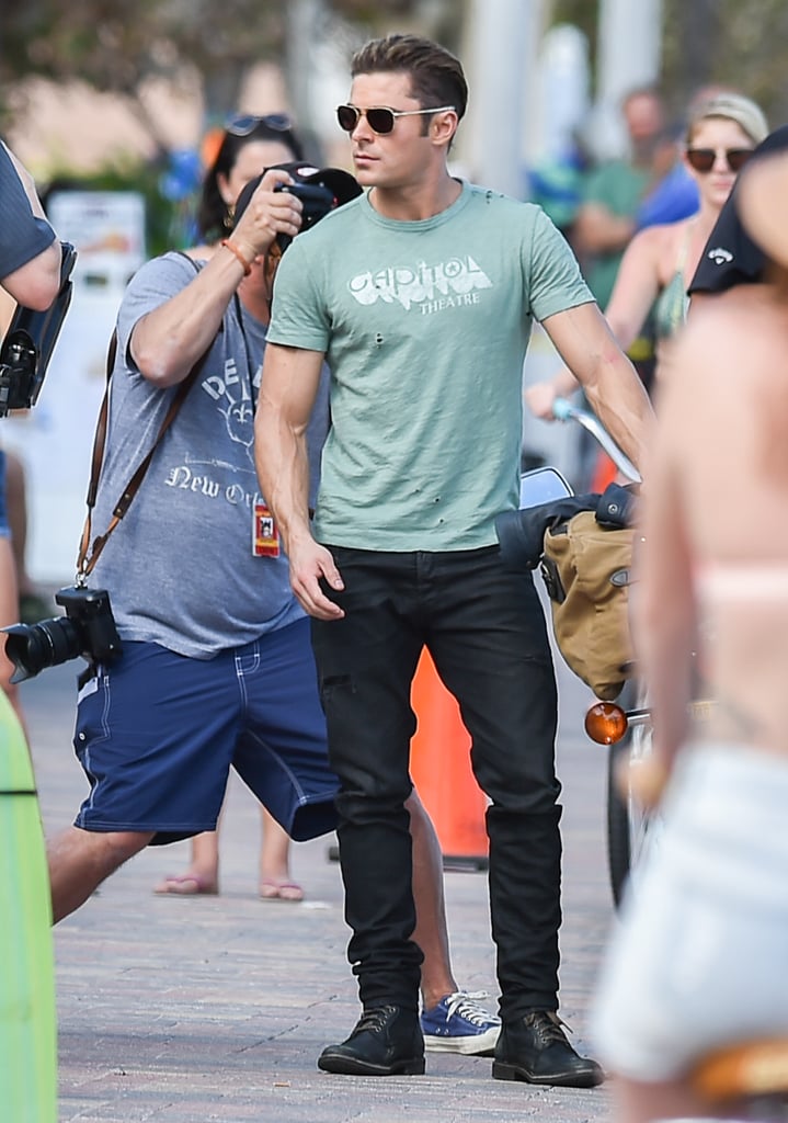 Zac Efron Baywatch Movie Set Pictures