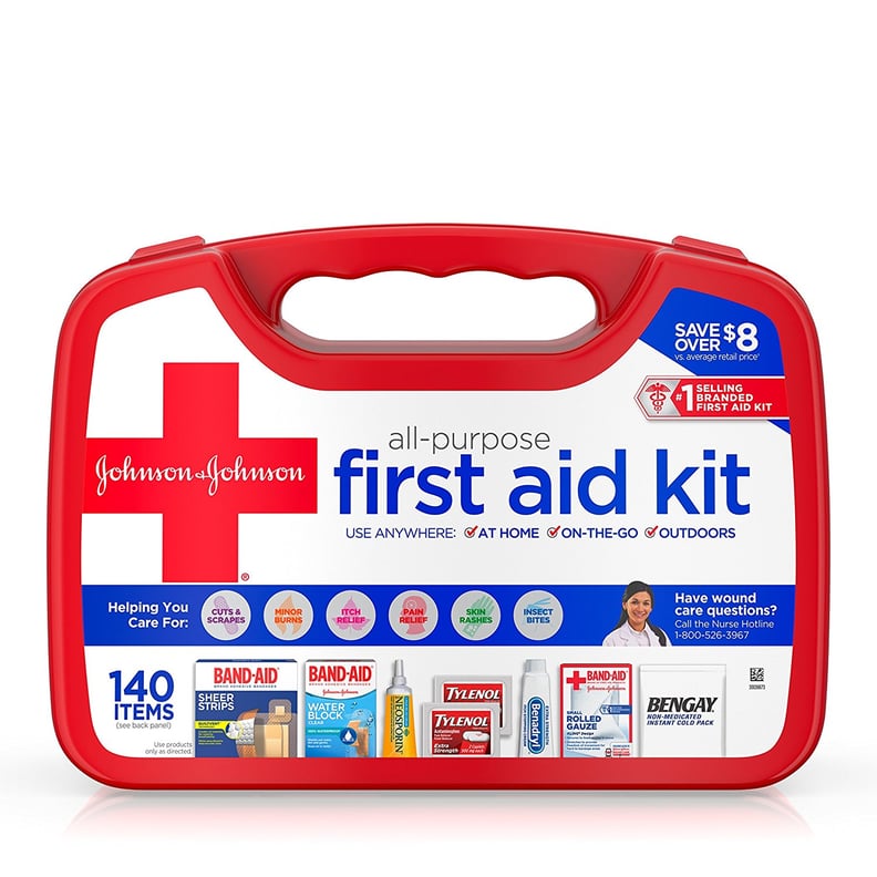 Johnson & Johnson Red Cross All Purpose First Aid Kit For Minor Cuts, Scrapes, and Sprains