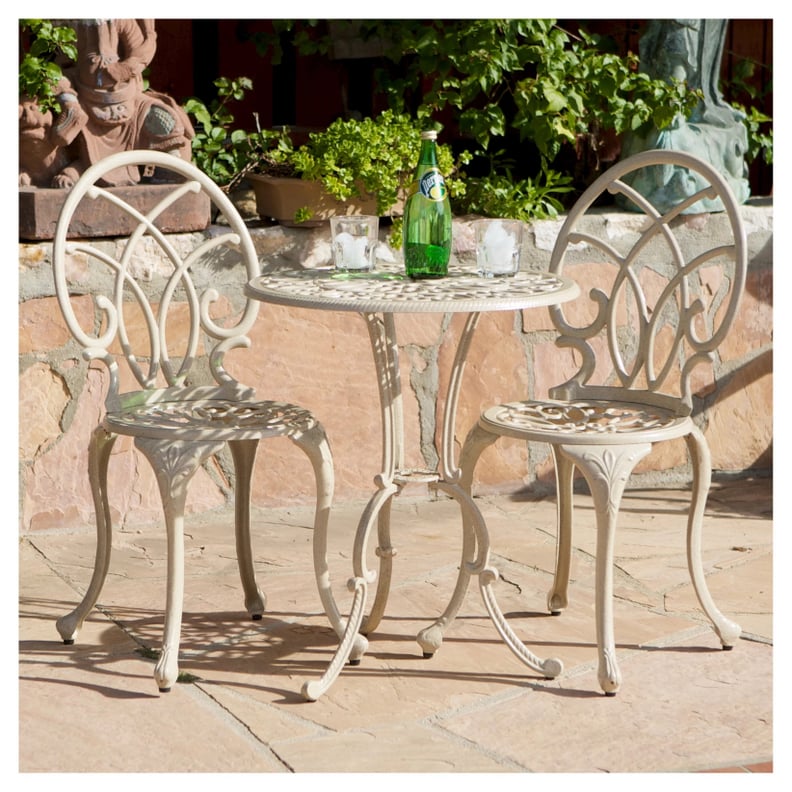 A Bistro-Inspired Set: Christopher Knight Home Anacapa Cast Aluminum Patio Bistro Set