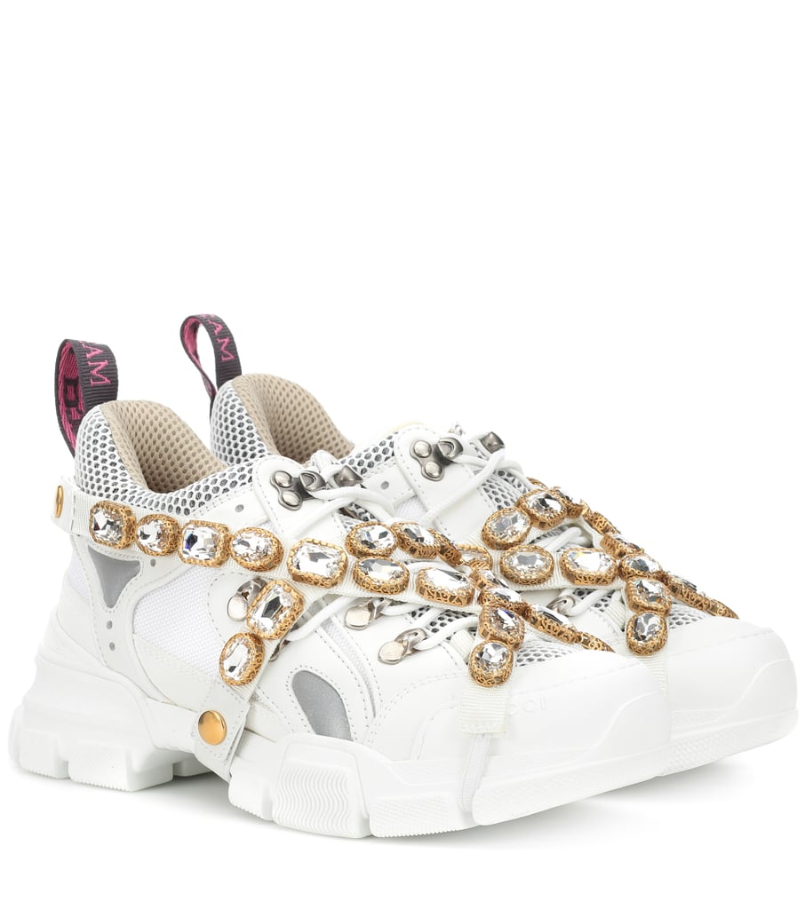 Gucci Flashtrek Embellished Sneakers | Rosalía Wearing Bejeweled ...