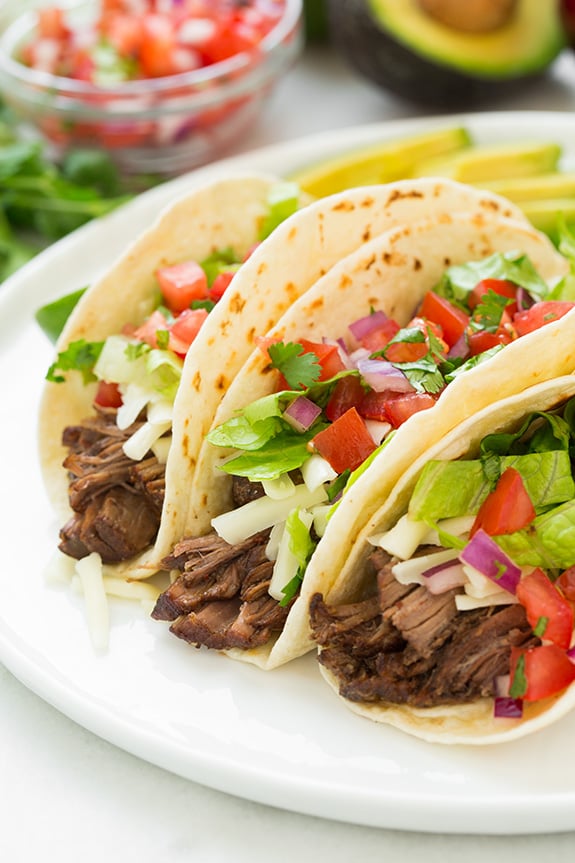 Chipotle-Style Slow Cooker Barbacoa Beef Tacos