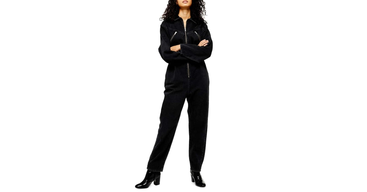 Black Denim Jumpsuit, Women's Fashion, Dresses & Sets, Jumpsuits on  Carousell