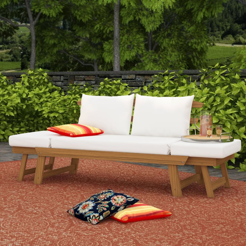 An Outdoor Daybed: Sand & Stable Jacqueline Outdoor Patio Daybed With Cushions