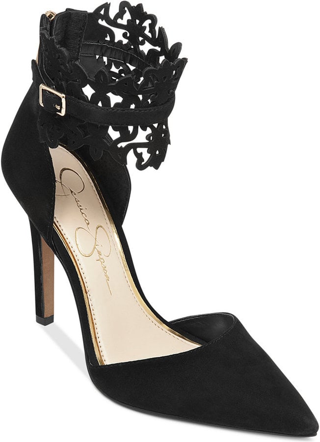 Jessica Simpson Lace Ankle Strap Pumps