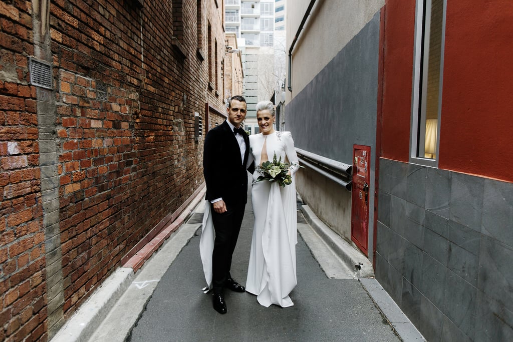 现代澳大利亚仓库的婚礼