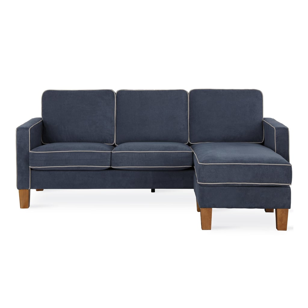 Novogratz Bowen Sectional Sofa With Contrast Welting