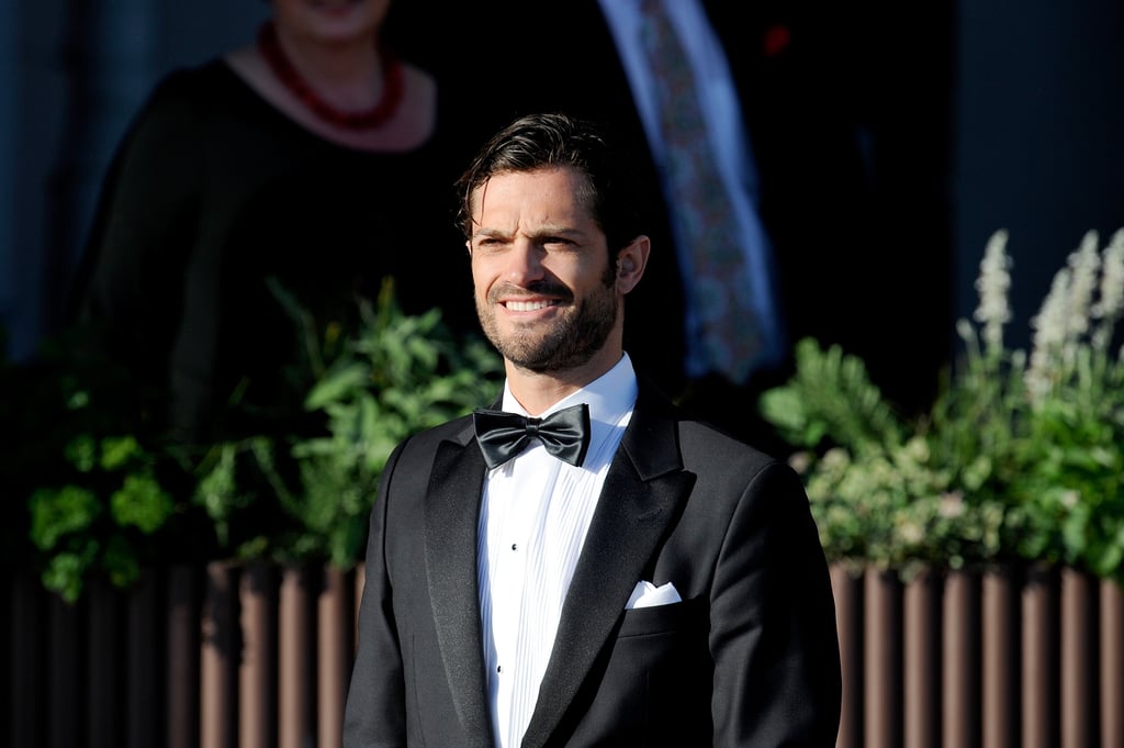 Prince Carl looked dapper during a private dinner ahead of Princess Madeleine's June 2013 wedding.