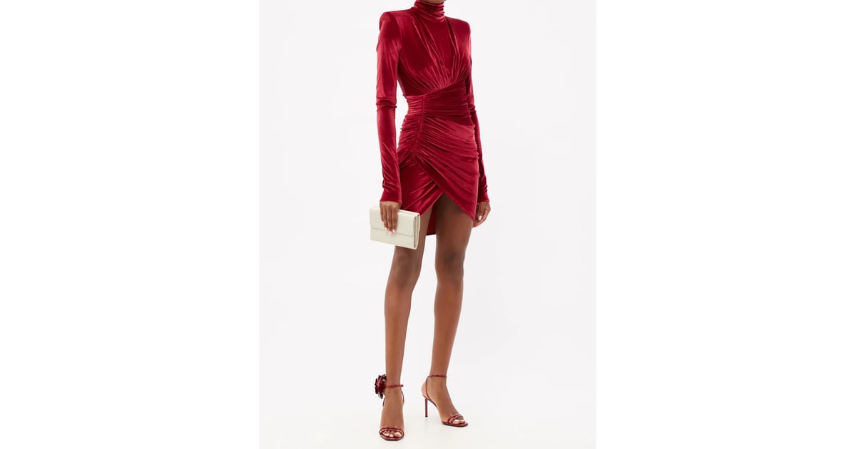 Alexandre vauthier 2025 red velvet dress