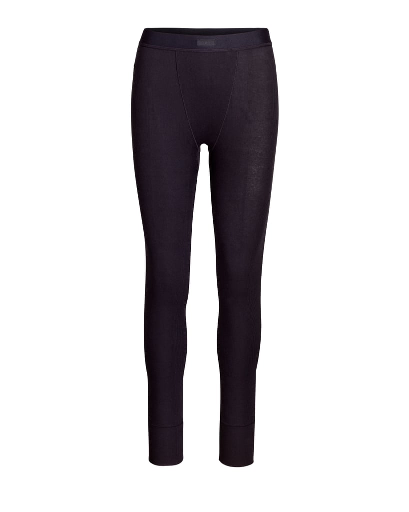 Skims Cotton Ribbed Thermal Legging in Soot
