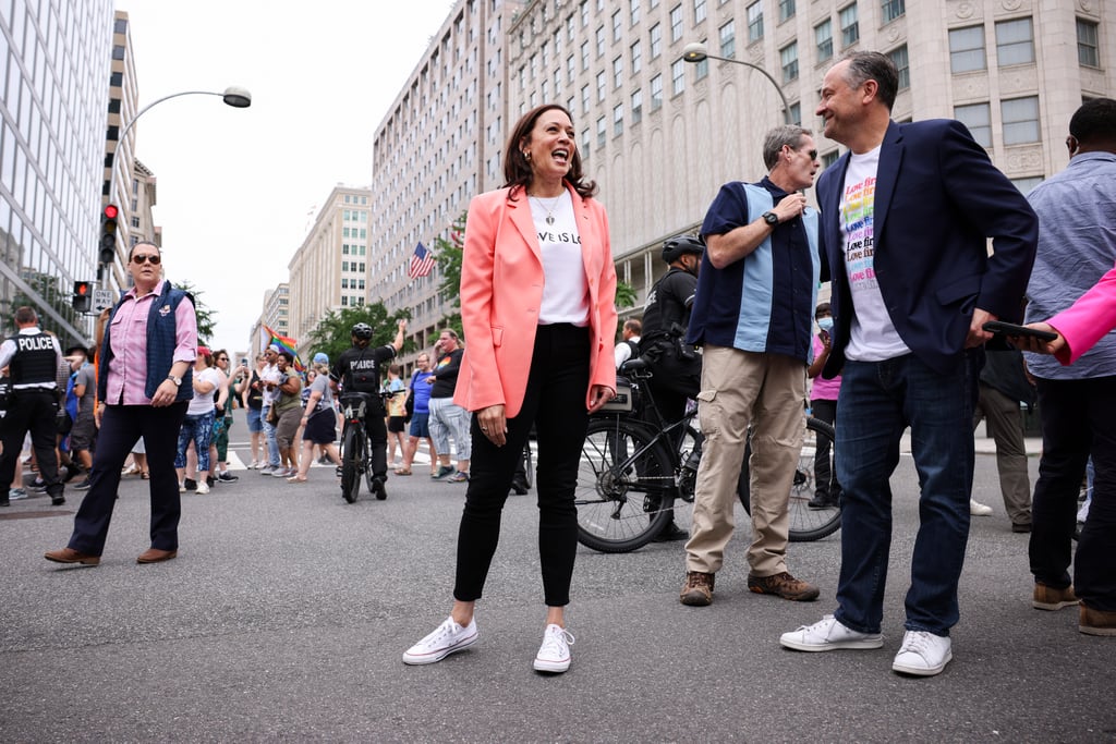 Kamala Harris and Doug Emhoff at 2021 Pride Parade Photos