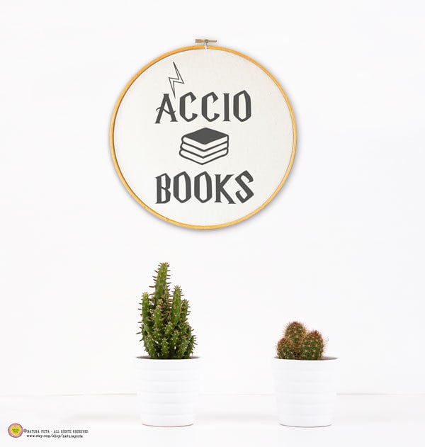 Accio Books Embroidery Hoop ($16)