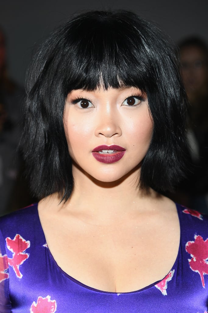 Celebrities With Bangs: Lana Condor With a Short Fringe