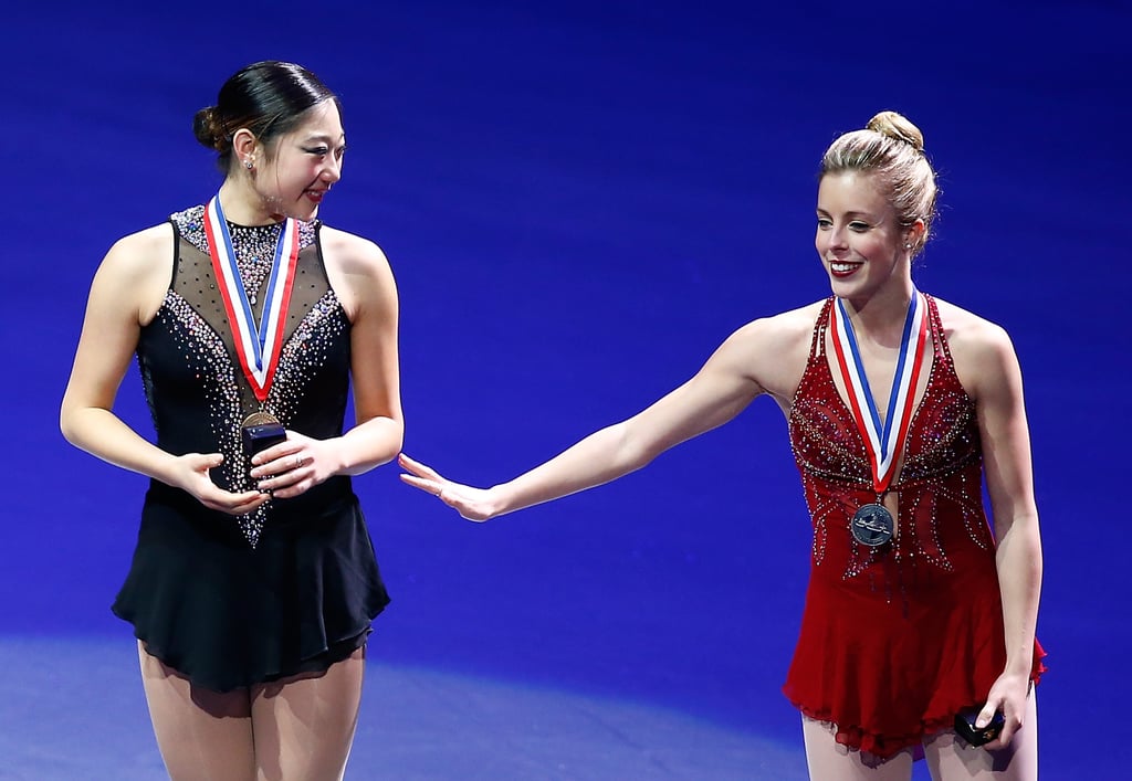 Mirai and Ashley were good sports on the podium during the medal ceremony.