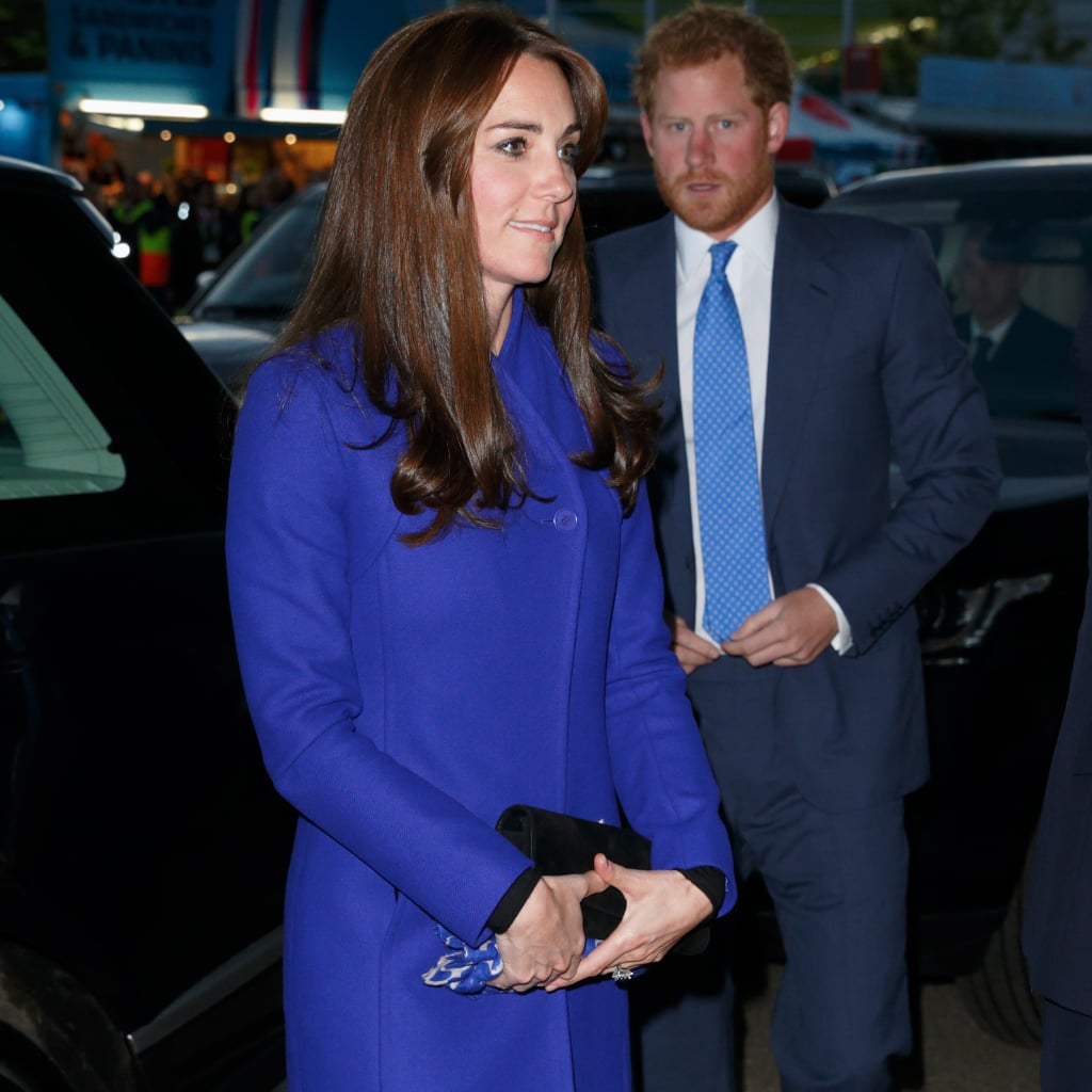 Kate Middleton Wearing Blue Reiss Coat