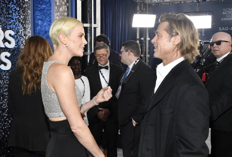 Charlize Theron and Brad Pitt at the 2020 SAG Awards
