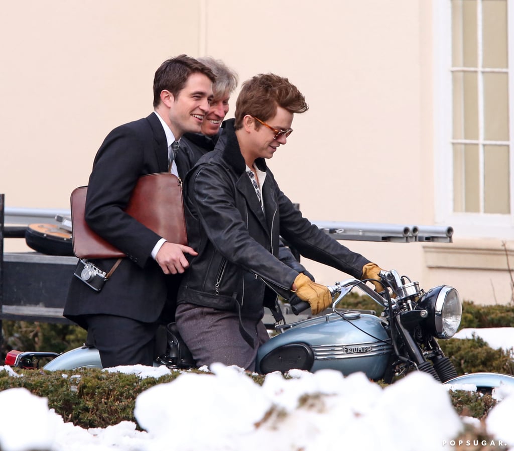 Robert Pattinson rode a motorcycle with costar Dane DeHaan on the set of Life in Toronto.