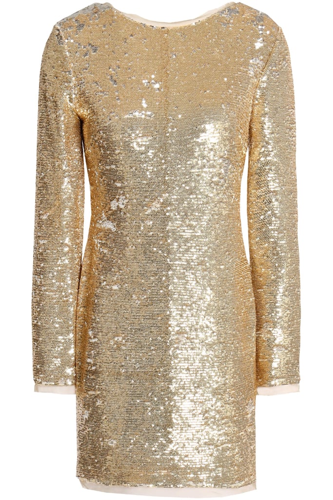 Rachel Zoe Tie-Back Sequined Chiffon Mini Dress