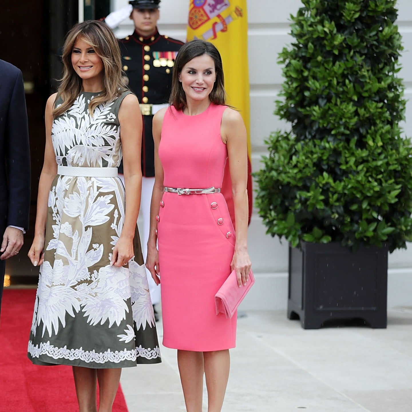 Melania Trump Valentino Dress With Queen Letizia 2018 Popsugar