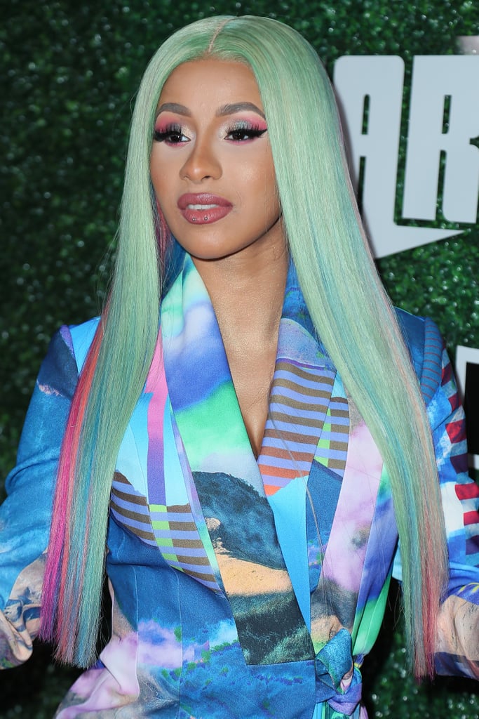 Cardi B's Mint and Pink Wig