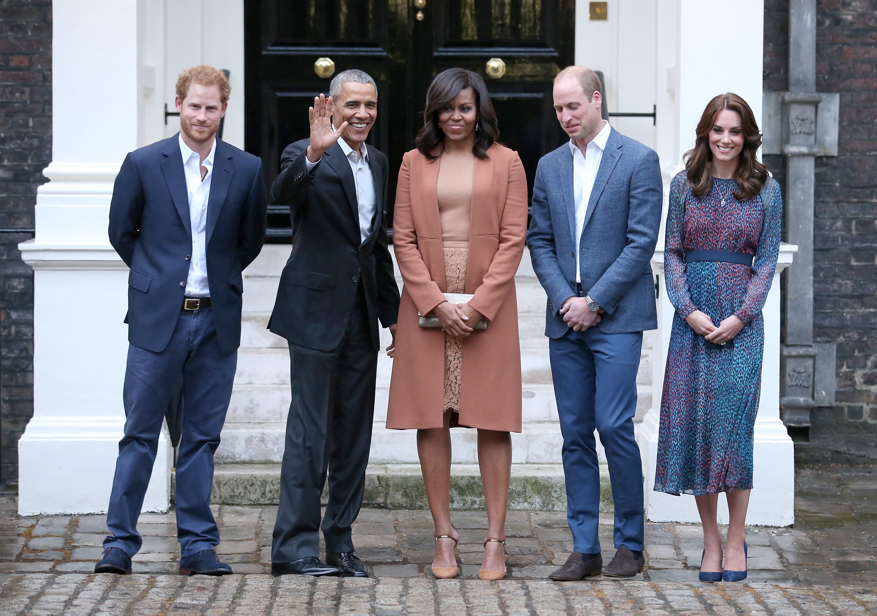 Michelle obama in 2025 royal blue dress
