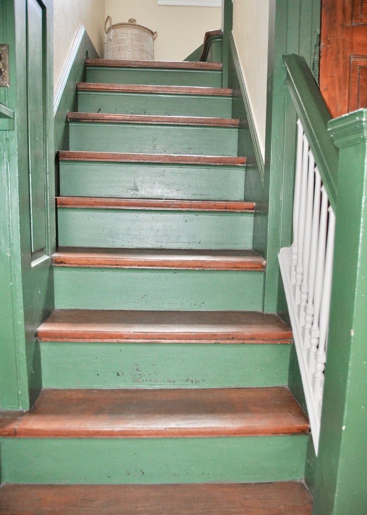 Before: Medieval Toile Stairs