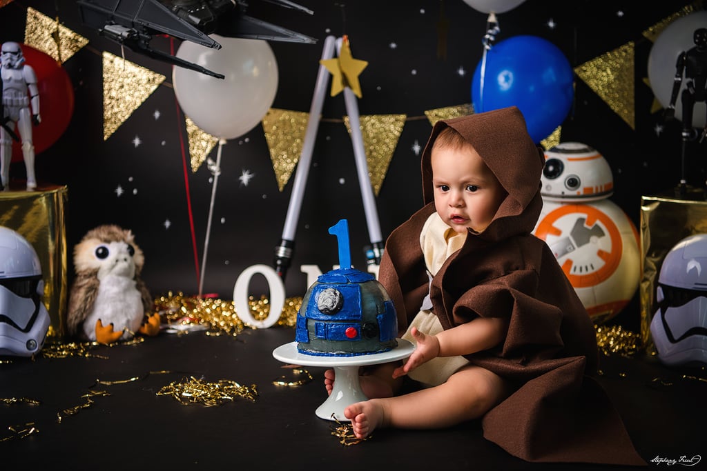 Star Wars R2-D2 Jedi First Birthday Cake Smash