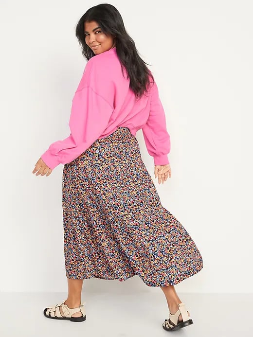 Old Navy Tiered Floral-Print Maxi Skirt