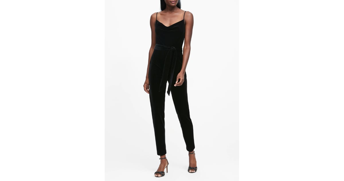 Banana republic 2025 velvet cropped jumpsuit