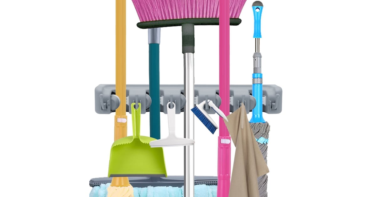 Mop Broom Holder, Garden Tools Wall Mounted Organizer Best Kitchen