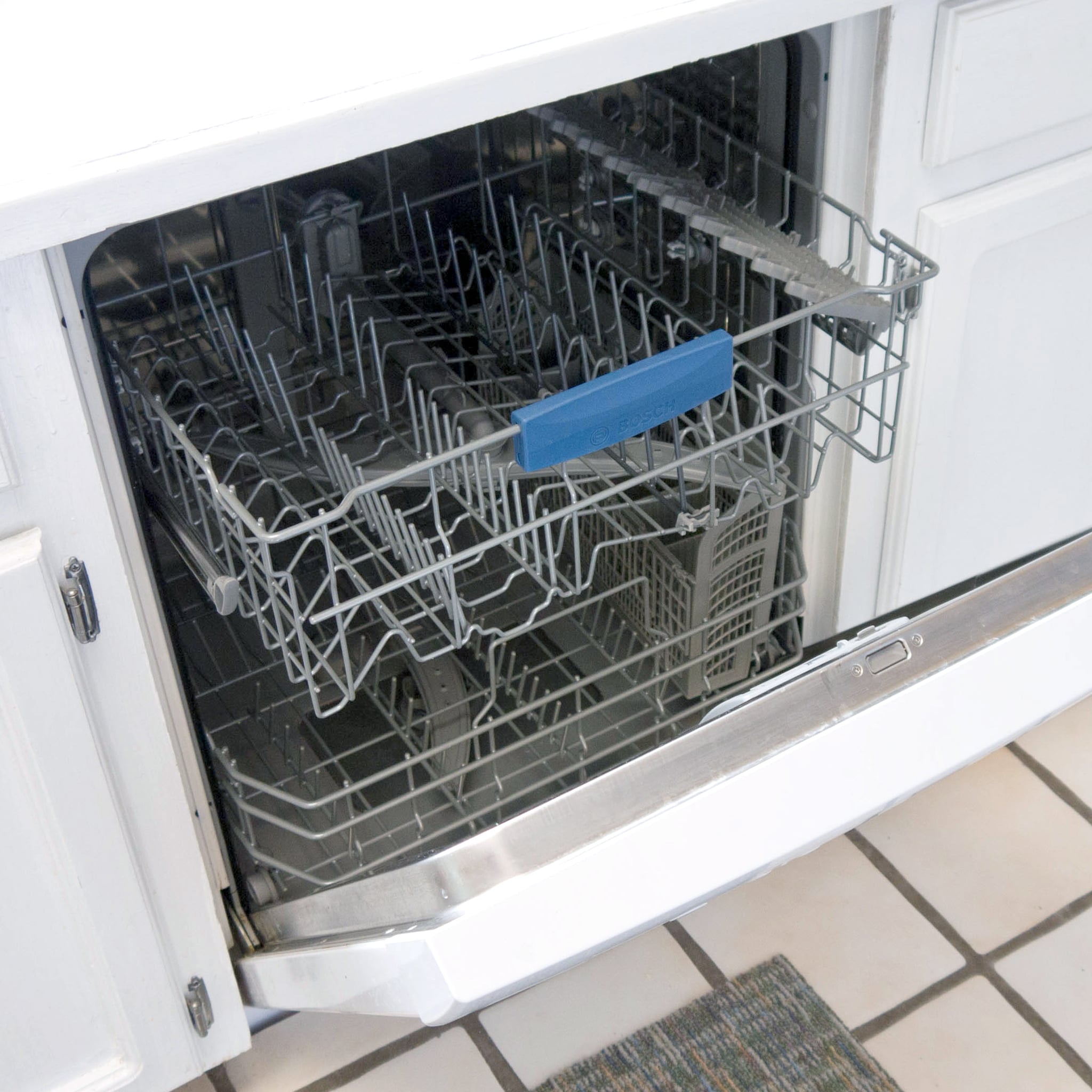 cleaning out the dishwasher