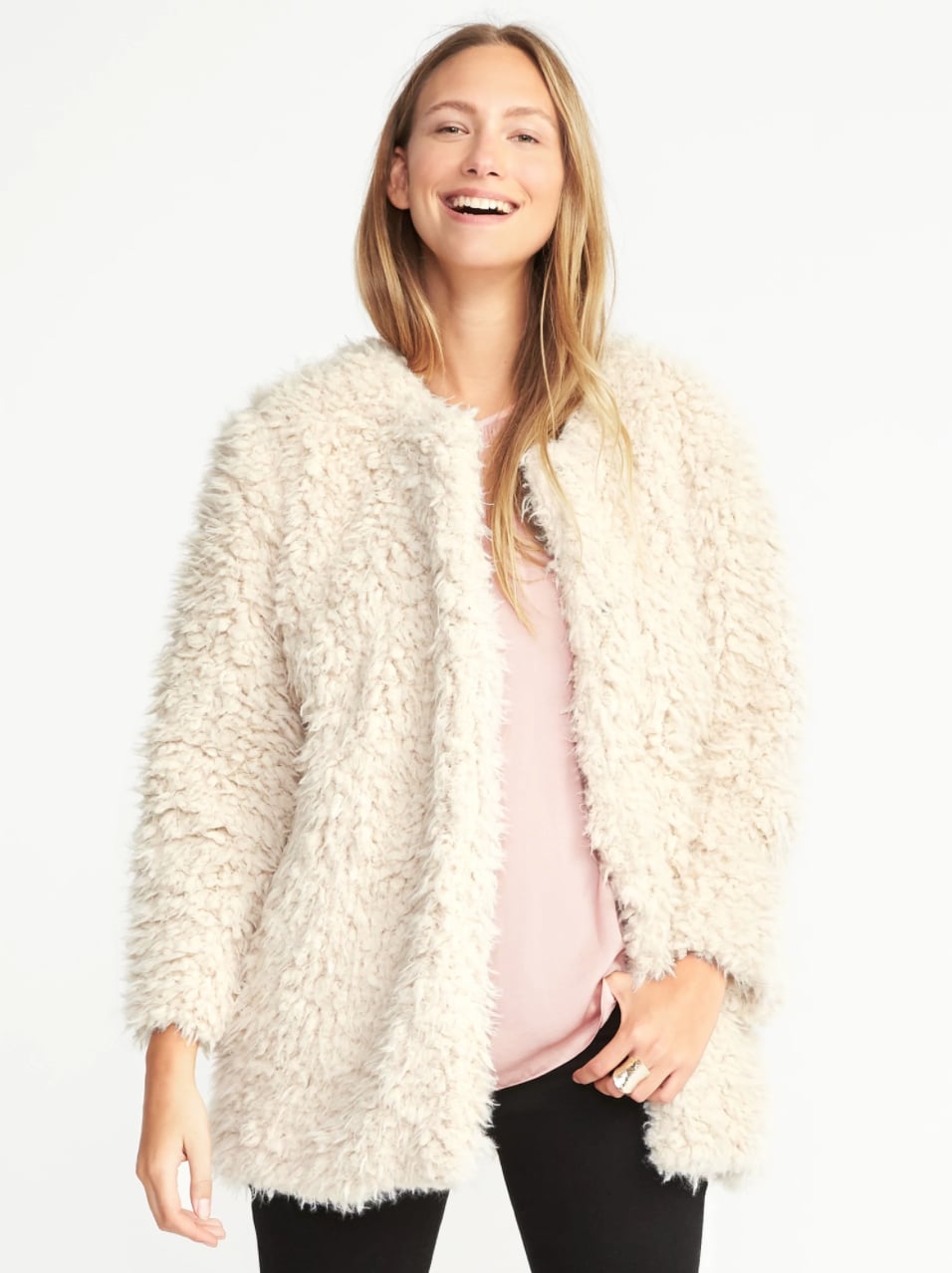 old navy shearling coat