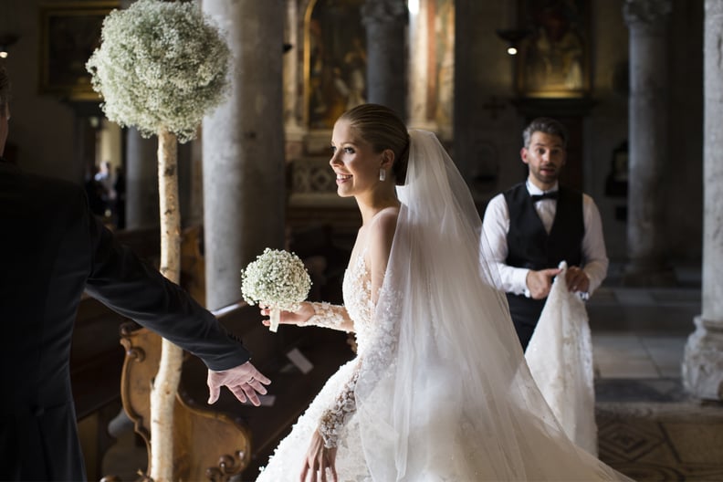 For the Wedding, Victoria Wore a Stunning Michael Cinco Wedding Dress That Featured 500,000 Swarovski Crystals