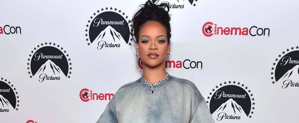 Rihanna Wears Sparkly Digital Lavender Nails at CinemaCon