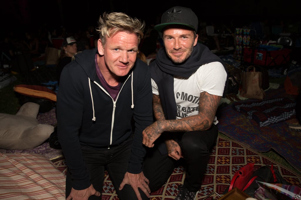 Pictures of Gordon Ramsay and David Beckham