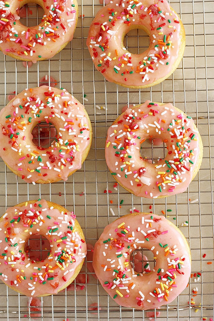 Baked Strawberry-Glazed Doughnuts