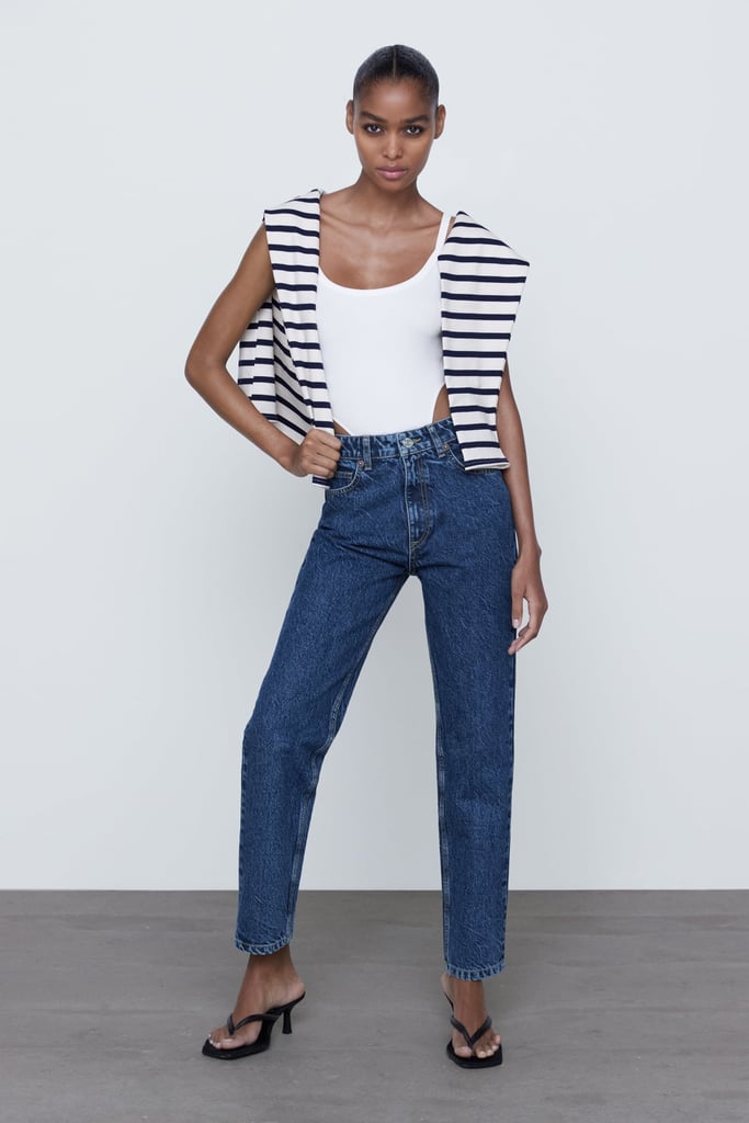 zara mom fit ankle jeans