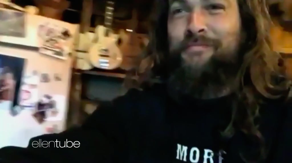 Watch Jason Momoa Give Ellen a Tour of His Home's Man Cave