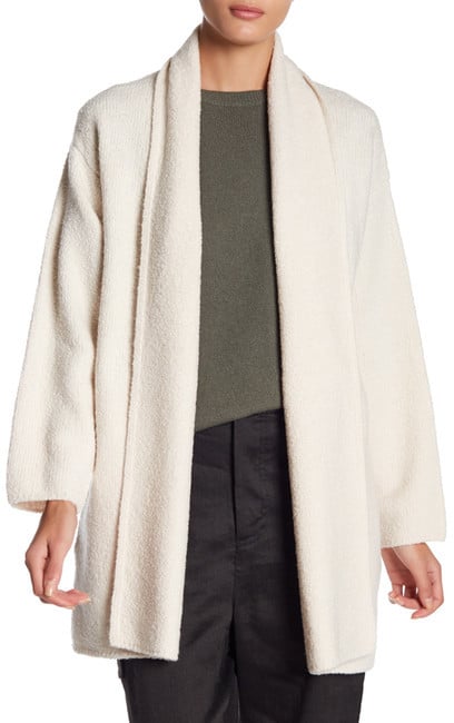 vince textured shawl cardigan