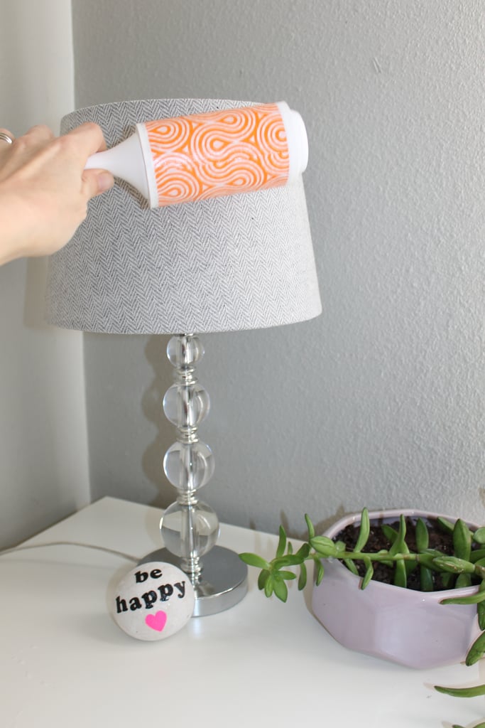 Dust Lamp Shades With a Sticky Roller