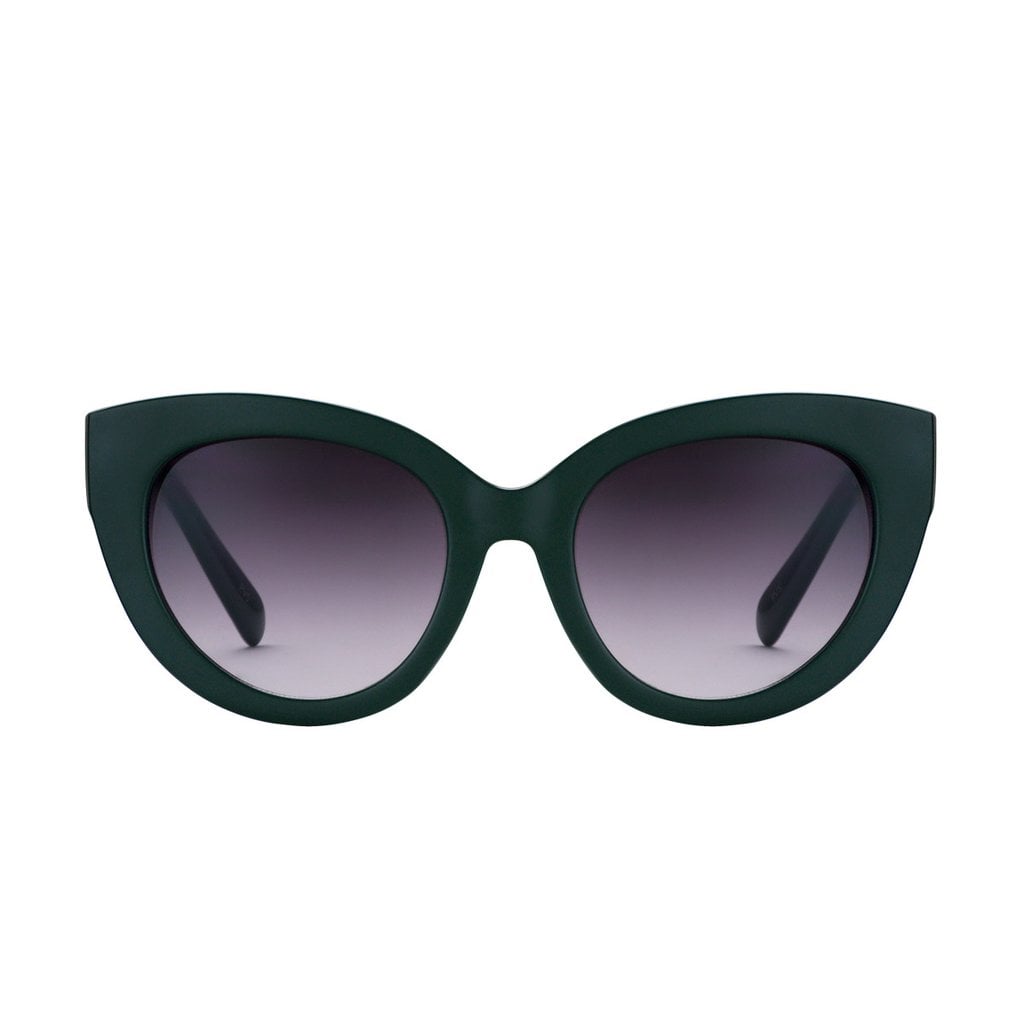 If you're into darker frames but want to veer away from black, try leaning into color with these Perverse Dahlia Dark Green Cat-Eye Sunglasses ($50).