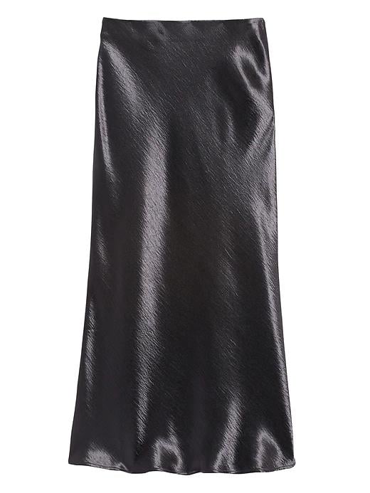black slip skirt midi